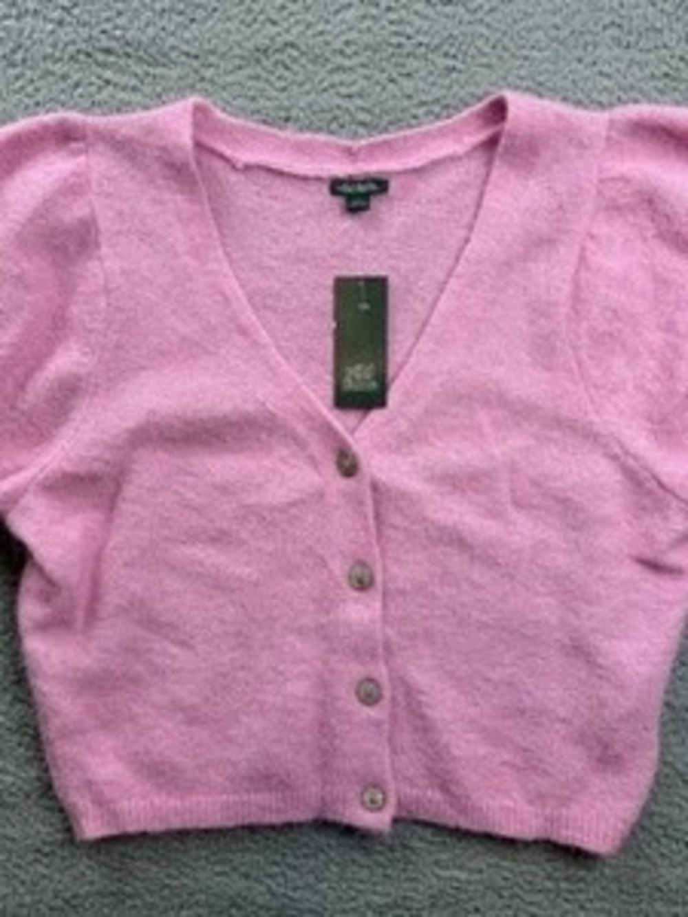 Wild Fable Pink V-Neck Button Front Cropped Cardigan
